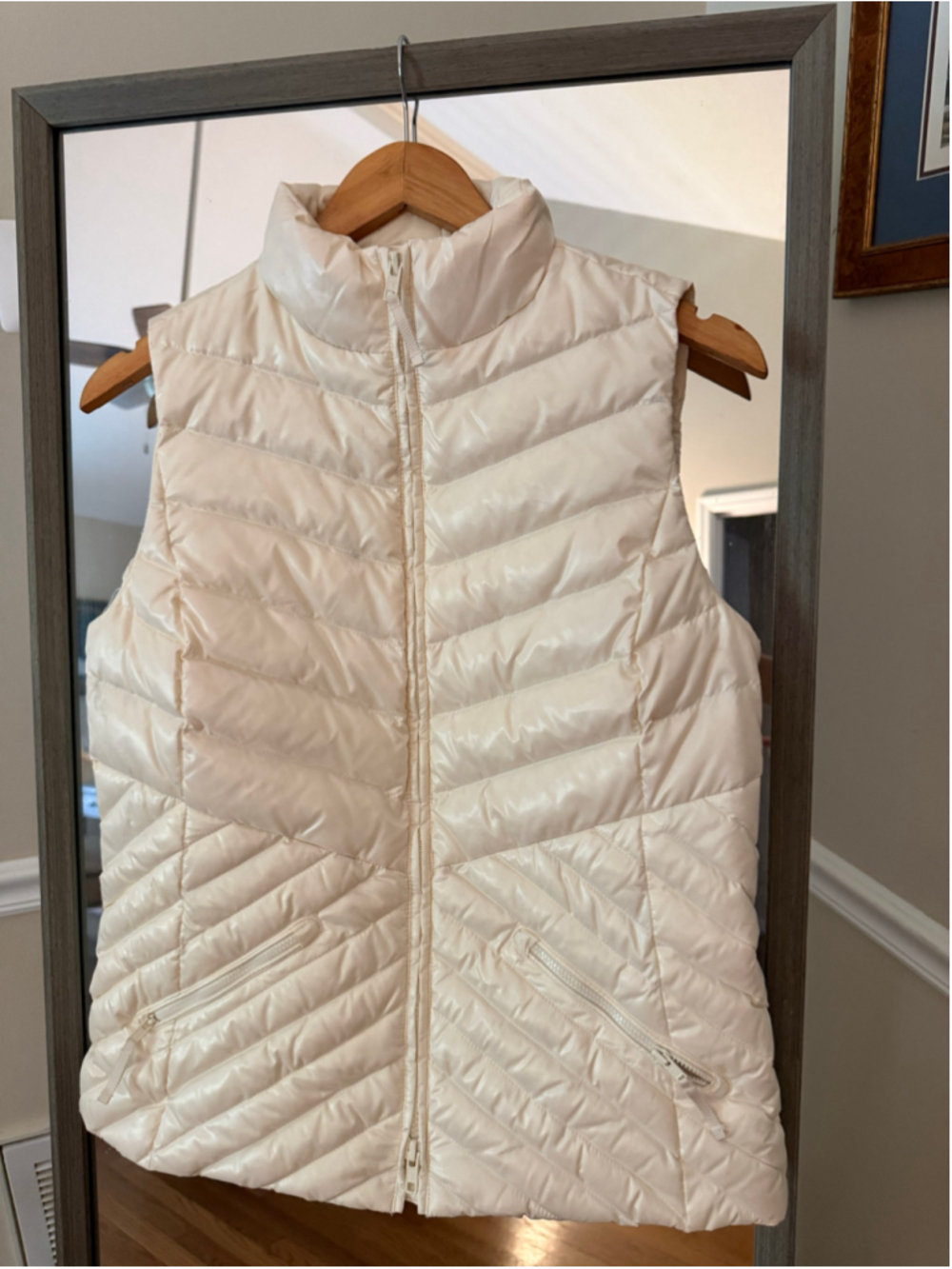 Women's Talbots Petite SP Puffer Vest in White